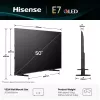 Hisense 50E77Q 127 cm (50") QLED 4K Ultra HD Smart TV, Wi-Fi, trojitý tuner, čierny