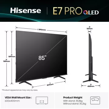 Hisense 85E77Q PRO 2,16 m (85