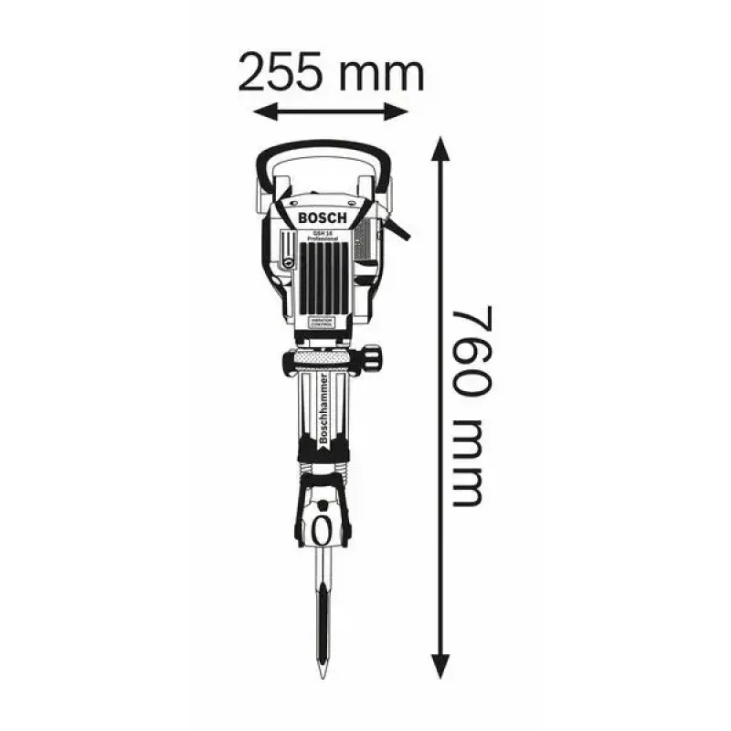 Bosch 0 611 335 000 zbíjacie kladivo čierna, modrá 1750 W