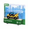 Modelová železnica Autotransportér Ravensburger BRIO — 2-dielny, čierna/modrá/žltá