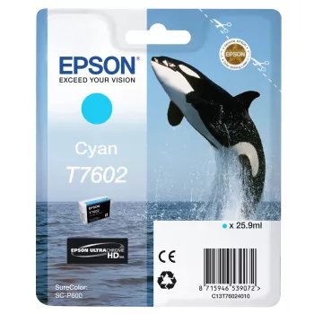 Atramentová kazeta Epson T7602 azúrová