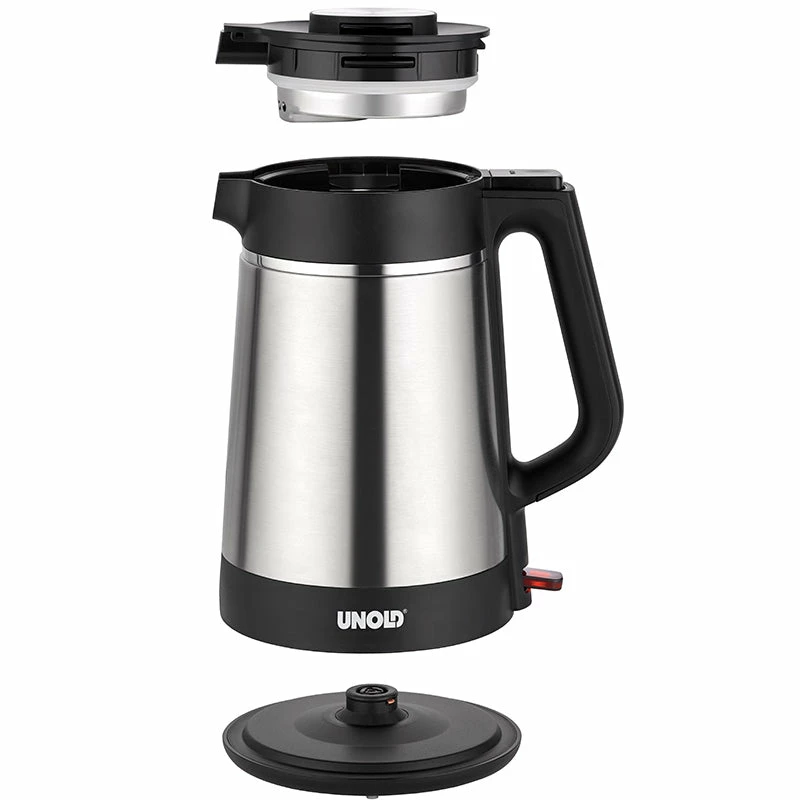 Unold 18715 rýchlovarná kanvica 1,5 L 1800 W čierna, nerezová oceľ
