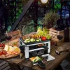 Liatinový raclette RC 104 čierna/nerezová oceľ