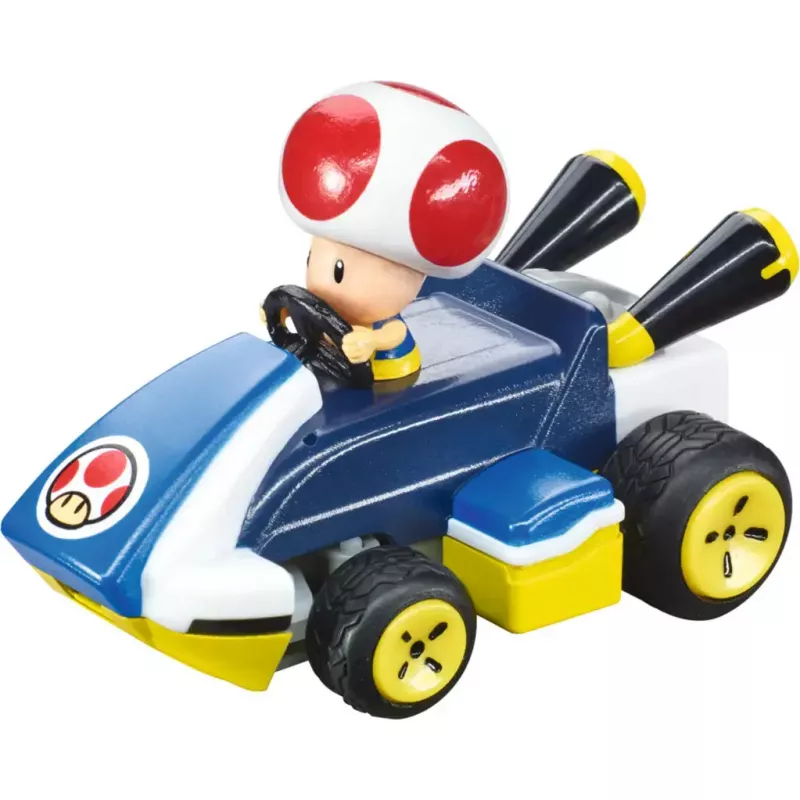 Diaľkovo ovládané hračkárske auto CARRERA Mario Kart Mini RC – Toad Paperbox, 2,4 GHz