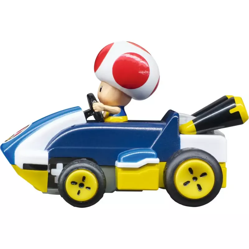 Diaľkovo ovládané hračkárske auto CARRERA Mario Kart Mini RC – Toad Paperbox, 2,4 GHz