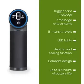 Beurer MG 195 Hot & Cold Triggerpoint masážny prístroj, sivý — Hot & Cold terapia na cielené uvoľnenie svalov