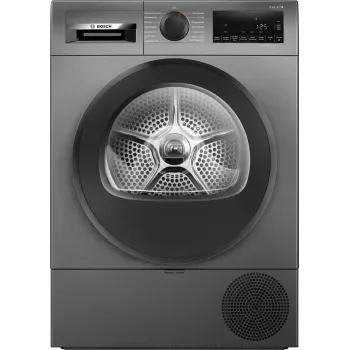 Bosch Serie 6 WQG243DR10 Sušička s tepelným čerpadlom Voľne stojaca Predné plnenie 9 kg Sivá