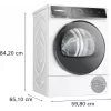 Bosch Serie 8 WQB246D41 Sušička s tepelným čerpadlom Voľne stojaca Predné plnenie 9 kg Biela