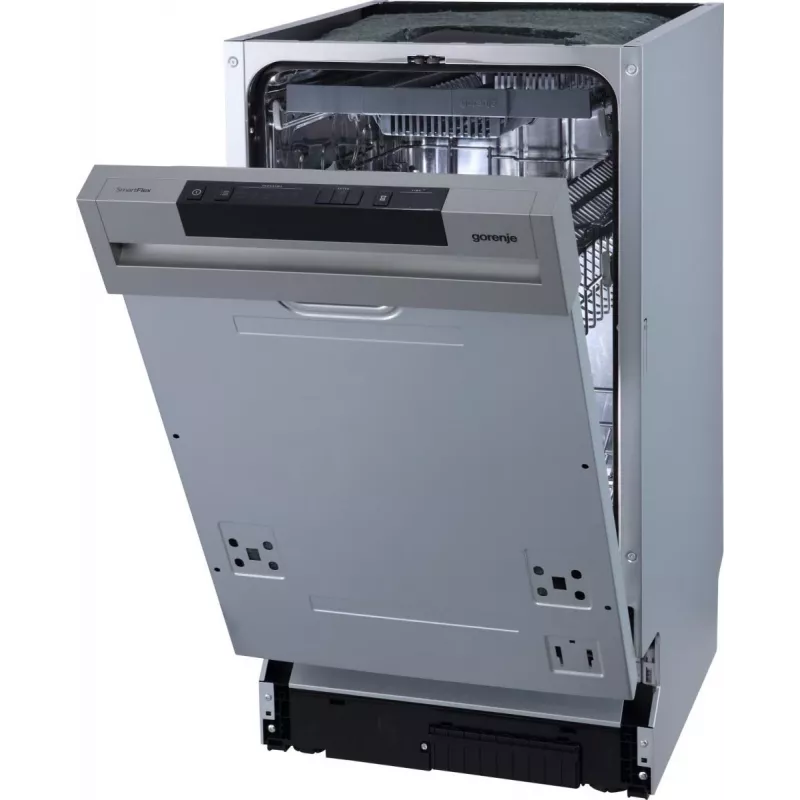 Čiastočne integrovaná umývačka riadu Gorenje GI 561 D 10 S EB — 11 súprav riadu, Slimline 45 cm, 45 dB, 9 L/cyklus