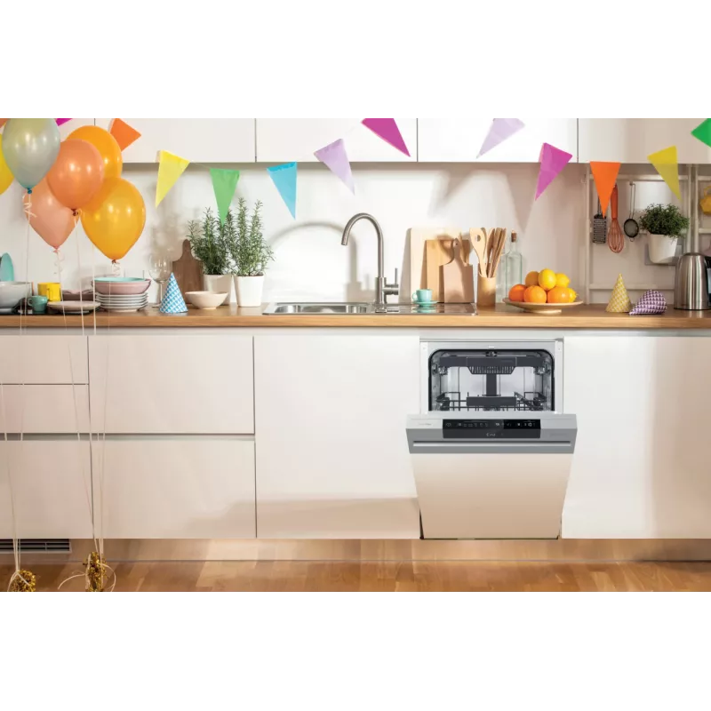 Čiastočne integrovaná umývačka riadu Gorenje GI 561 D 10 S EB — 11 súprav riadu, Slimline 45 cm, 45 dB, 9 L/cyklus