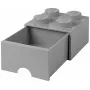 Zásuvková jednotka room copenhagen LEGO Brick Drawer 4, sivá, modulárna úložná zásuvka