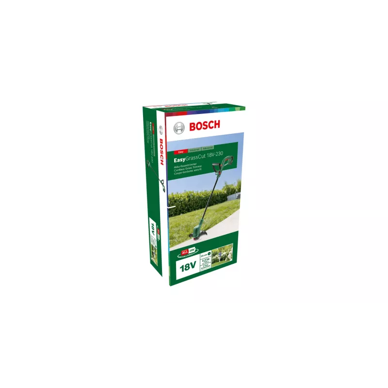 Bosch EasyGrassCut 18V-230 akumulátorová strunová kosačka, 2 Ah, 23 cm