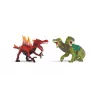 Sada hracích figúrok Schleich Eldrador Creatures ohnivý dinosaurus vs. jašterica z džungle, model 70834