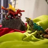 Sada hracích figúrok Schleich Eldrador Creatures ohnivý dinosaurus vs. jašterica z džungle, model 70834