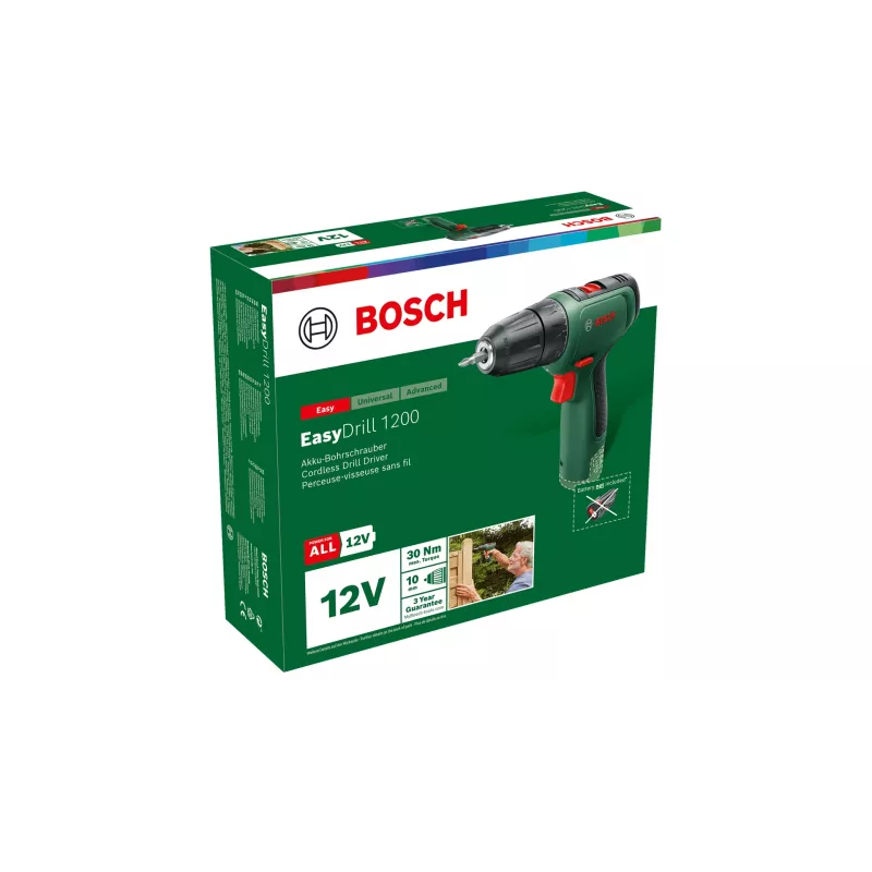 Bosch EasyDrill 1200 1500 RPM bez kľúča 940 g čierna, zelená