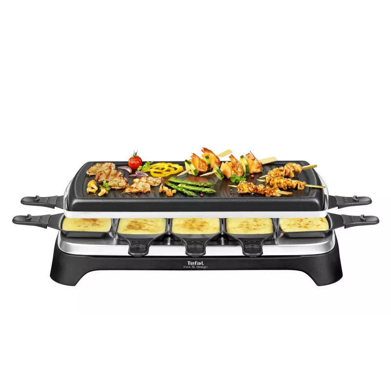 Tefal RE4588 raclette gril 10 osôb 1350 W čierna, nehrdzavejúca oceľ