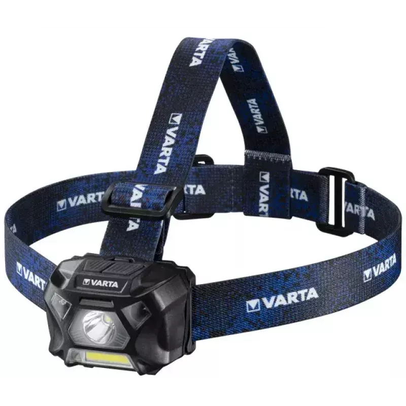 Čelová lampa Varta WORK FLEX MOTION SENSOR H20 čierna modrá LED 150 lm 20 h