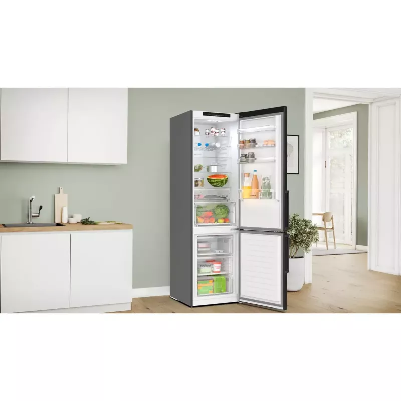 Bosch Serie 4 KGN39VXCT kombinovaná chladnička s mrazničkou, 363 l (260 l + 103 l), energetická trieda C, tmavá nehrdzavejúca oceľ