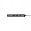 Chieftec DSC-901 dokovacia stanica USB-C, USB 3.2 Gen 1, HDMI, Gigabit LAN, 2x USB-A, 2x USB-C, titánová