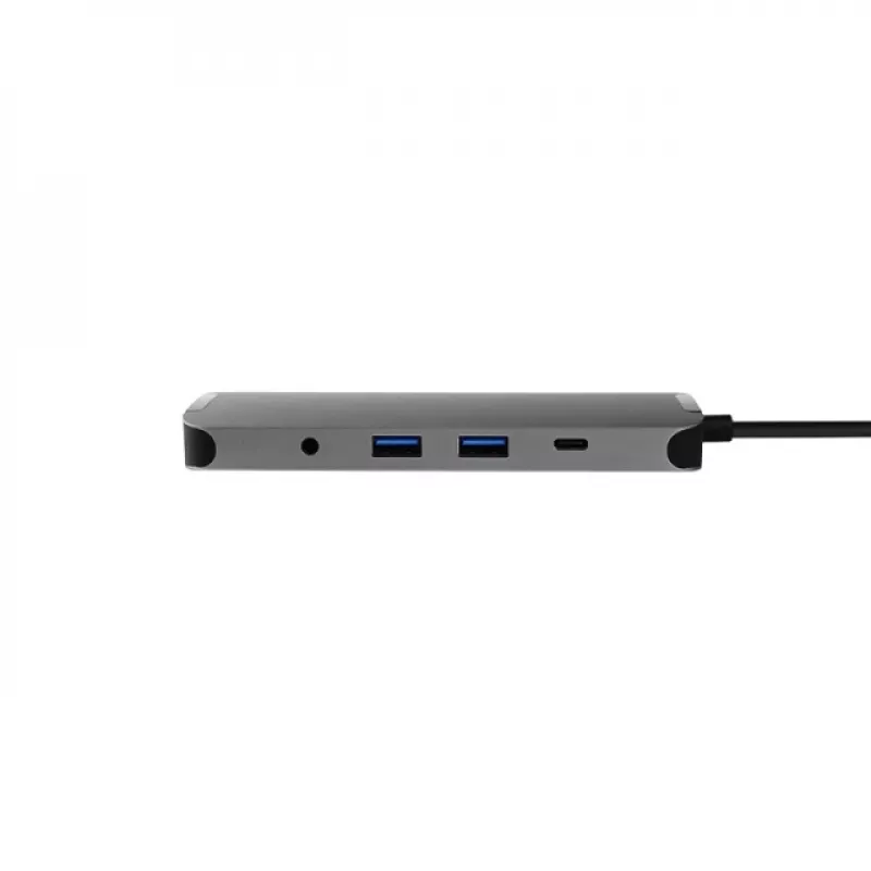 Chieftec DSC-901 dokovacia stanica USB-C, USB 3.2 Gen 1, HDMI, Gigabit LAN, 2x USB-A, 2x USB-C, titánová