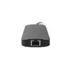 Chieftec DSC-901 dokovacia stanica USB-C, USB 3.2 Gen 1, HDMI, Gigabit LAN, 2x USB-A, 2x USB-C, titánová