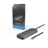 Chieftec DSC-901 dokovacia stanica USB-C, USB 3.2 Gen 1, HDMI, Gigabit LAN, 2x USB-A, 2x USB-C, titánová