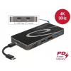 Dokovacia stanica DeLOCK USB Type-C 3.2 4K HDMI DP 1080p VGA USB hub PD 3.0