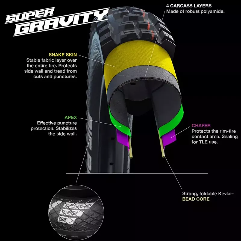Bicyklová pneumatika Schwalbe Magic Mary Super Gravity — čierna/bronzová