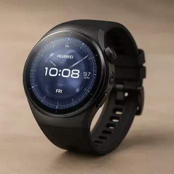 Smartwatch HUAWEI WATCH 5 — okrúhle 46 mm, 1,38 palcov displej, GPS, Bluetooth, mobilná sieť, čierna