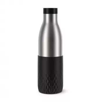 EMSA Bludrop Sleeve N3111100 fľaša na pitie na každodenné použitie 700 ml nerezová oceľ čierna, nerezová oceľ