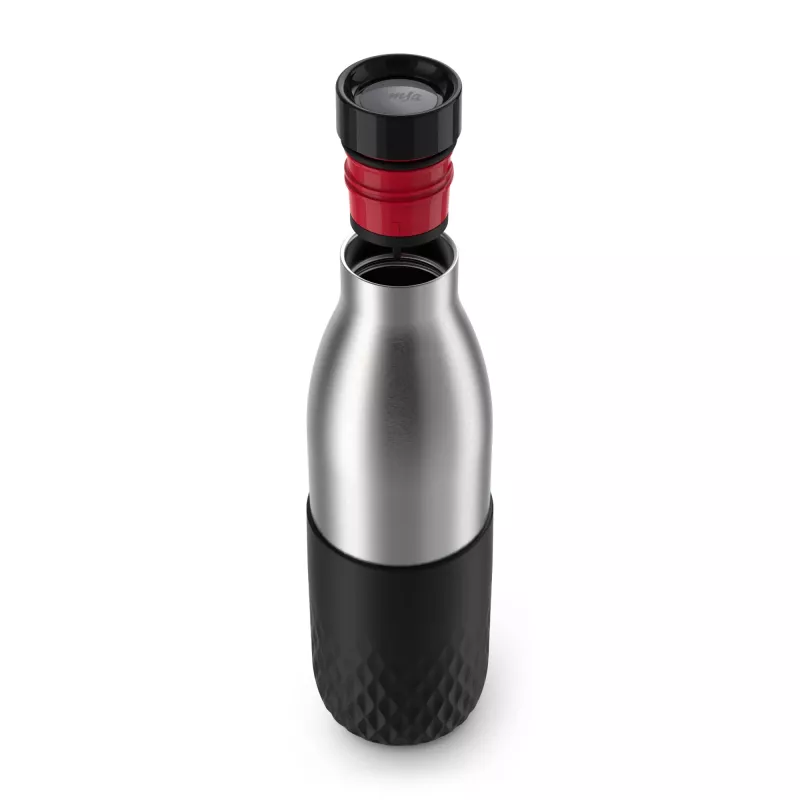 EMSA Bludrop Sleeve N3111100 fľaša na pitie na každodenné použitie 700 ml nerezová oceľ čierna, nerezová oceľ