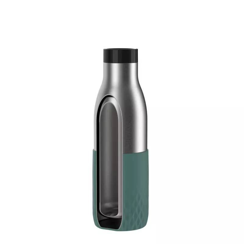 EMSA Bludrop Sleeve N3111100 fľaša na pitie na každodenné použitie 700 ml nerezová oceľ čierna, nerezová oceľ
