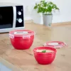 Dóza EMSA N10605 okrúhla 1,1 l červená transparentná 95 mm 16,7 cm