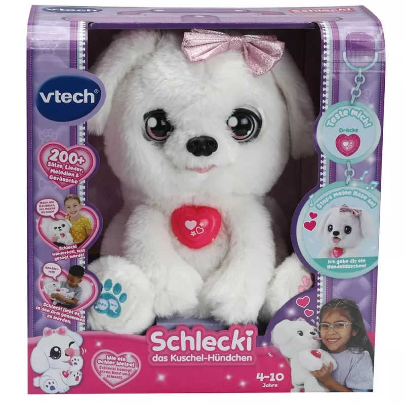 Plüschtier VTech Schlecki der Kuschelwelpe — interaktívne plyšové šteniatko od VTech