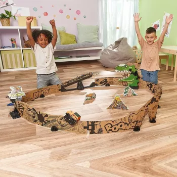 Sada detskej pretekárskej dráhy VTech Car-Board Racers Dino Adventure Set, dráha