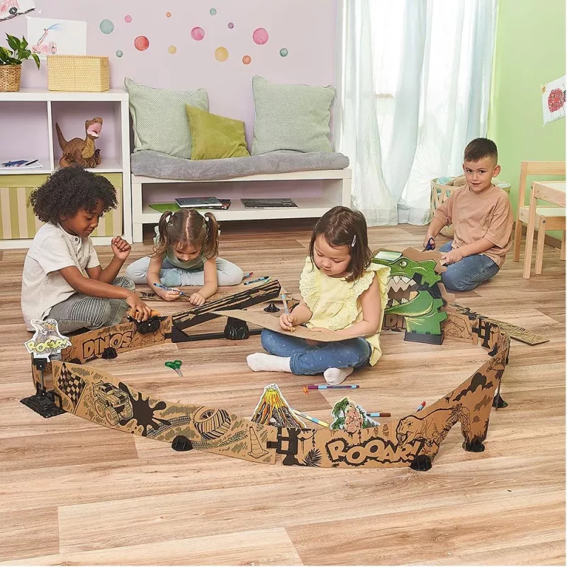 Sada detskej pretekárskej dráhy VTech Car-Board Racers Dino Adventure Set, dráha