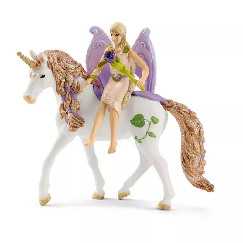 schleich BAYALA Trblietavý kvetinový domček s jednorožcami, jazerom a stajňou