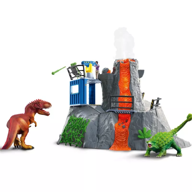 Schleich dinosaurus vulkanická expedičná základňa viacfarebná 42564