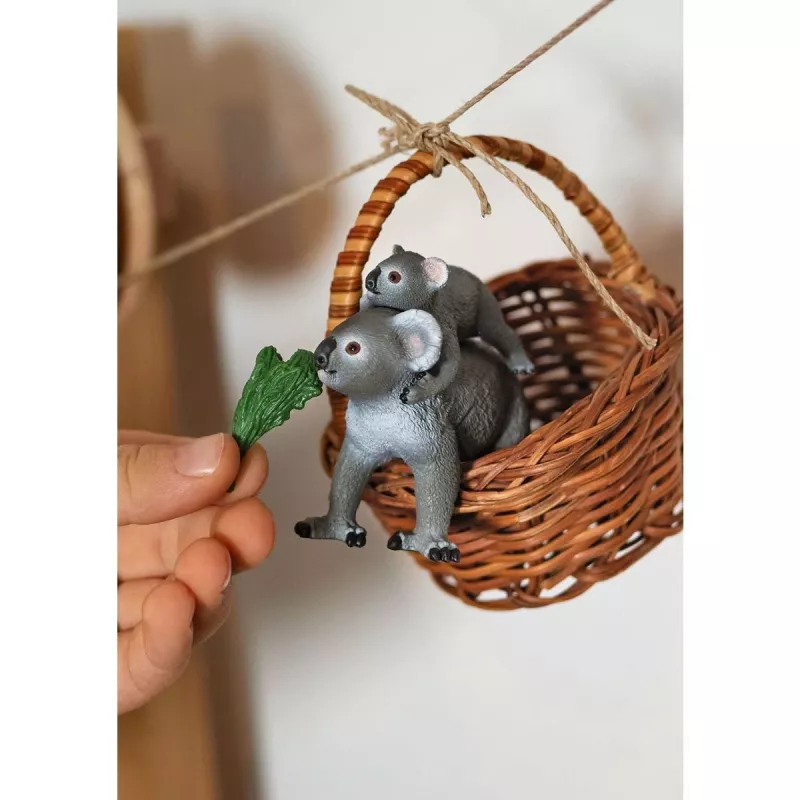Schleich WILD LIFE Koala matka s mláďaťom 42566 zelenosivá