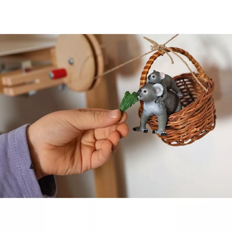 Schleich WILD LIFE Koala matka s mláďaťom 42566 zelenosivá