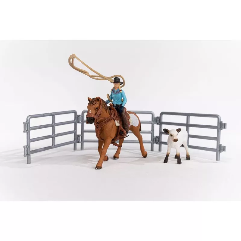 schleich Cowgirl Team Roping Fun, 3 roky, viacfarebné