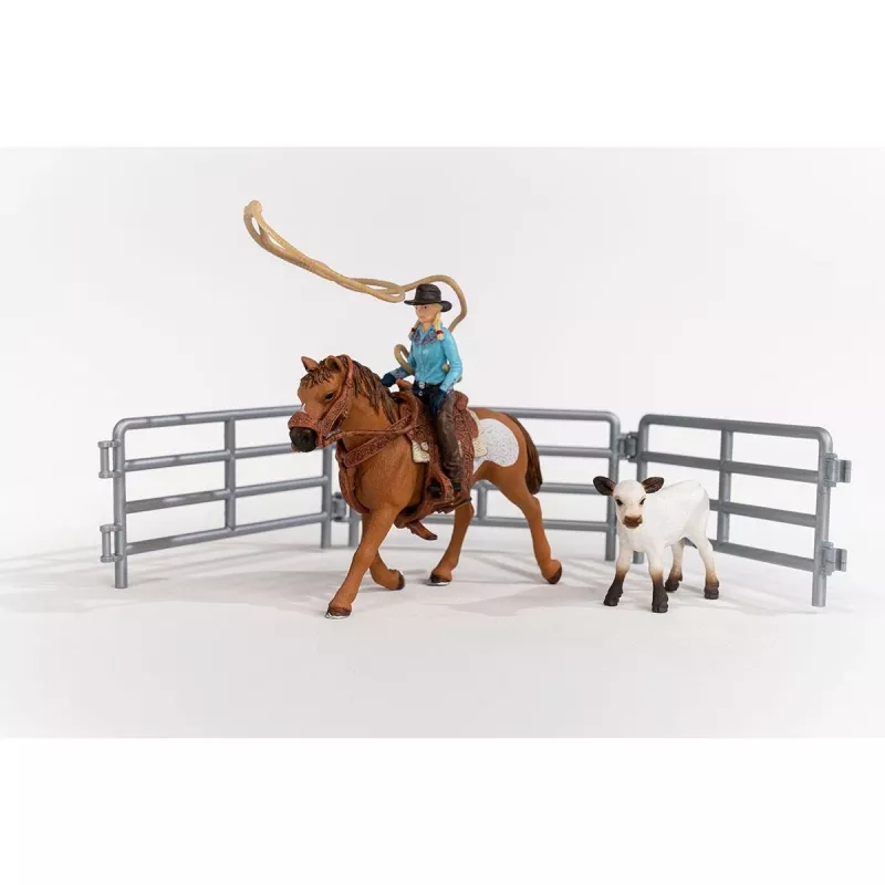 schleich Cowgirl Team Roping Fun, 3 roky, viacfarebné