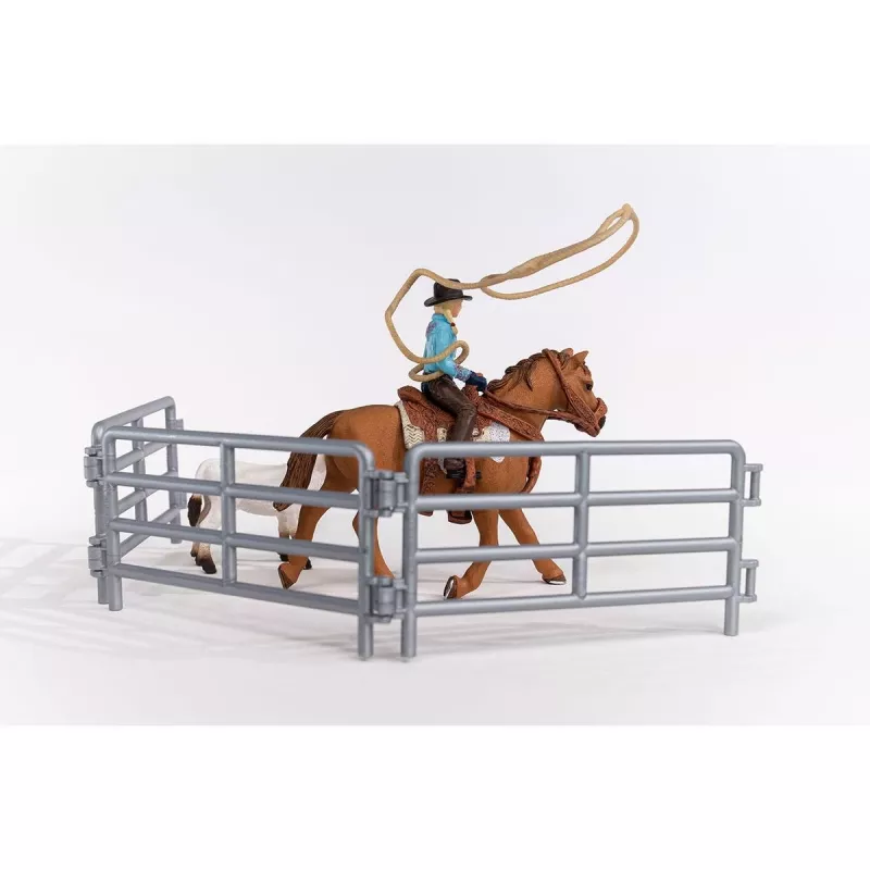 schleich Cowgirl Team Roping Fun, 3 roky, viacfarebné