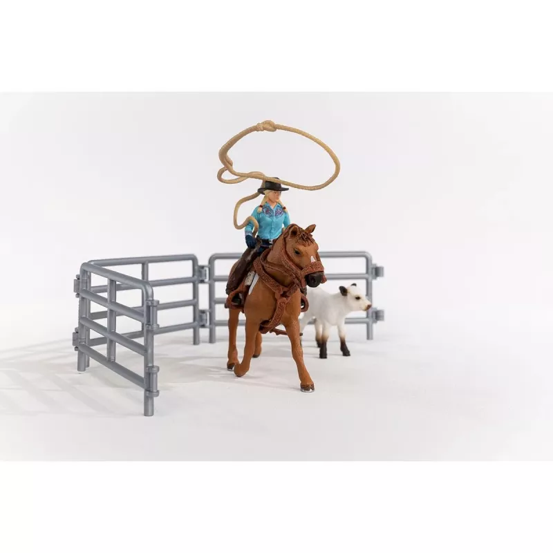 schleich Cowgirl Team Roping Fun, 3 roky, viacfarebné