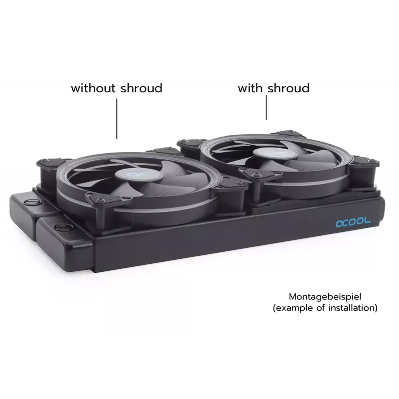 Chladiaci systém Alphacool 24831 silikón čierny 14cm ventilátor