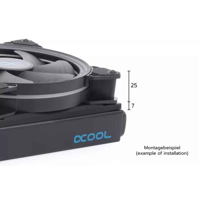 Chladiaci systém Alphacool 24831 silikón čierny 14cm ventilátor
