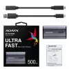 ADATA SE880 500 GB USB Type-C 3.2 Gen 2 (3.1 Gen 2) Wi-Fi sivá
