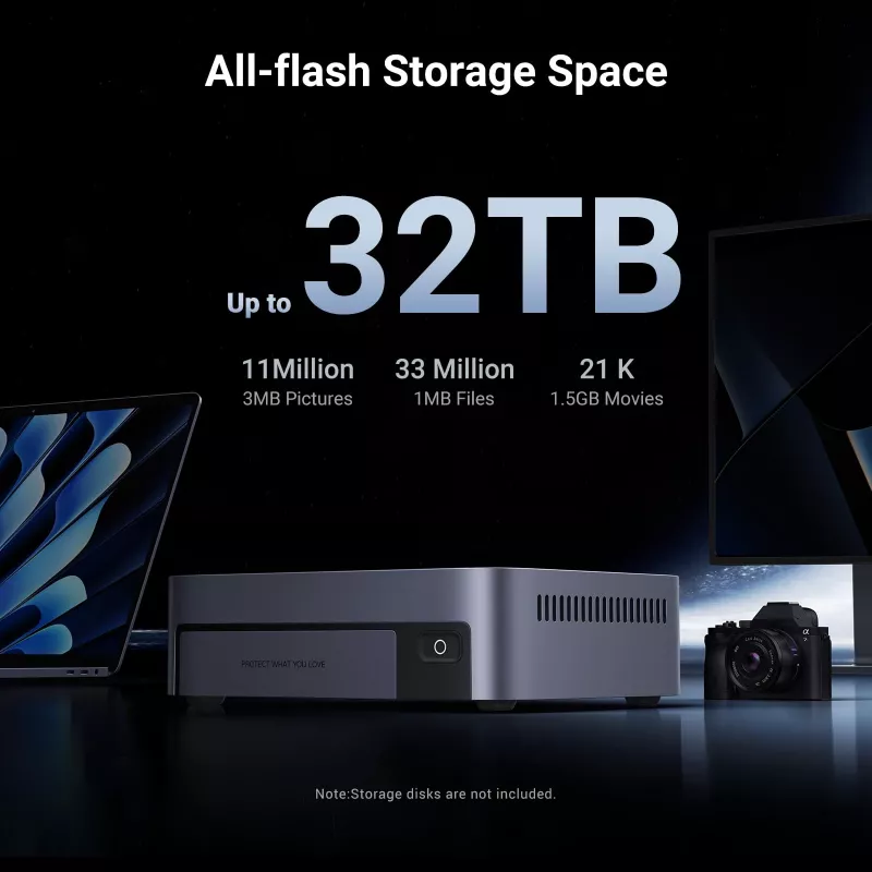 Ugreen DXP480T Plus NAS Desktop Intel® Core™ i5 8 GB DDR5 sivá