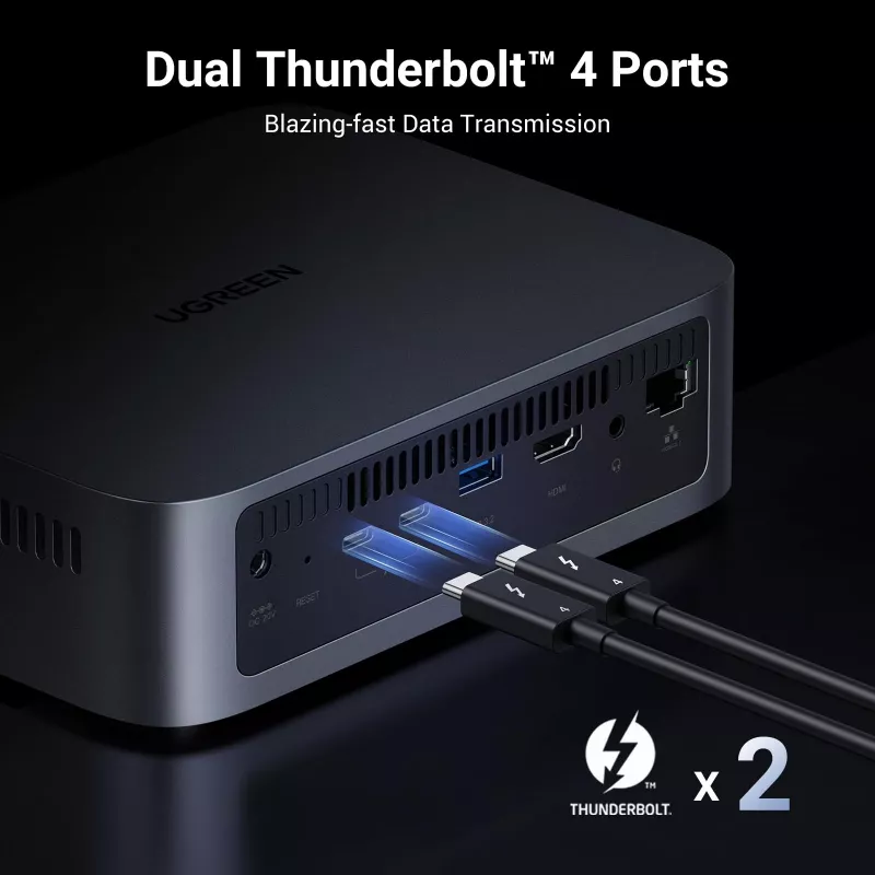 Ugreen DXP480T Plus NAS Desktop Intel® Core™ i5 8 GB DDR5 sivá