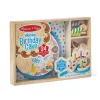 Melissa & Doug narodeninová torta – drevené hračkárske potraviny s dekoráciami na miešanie a 7 sviečkami